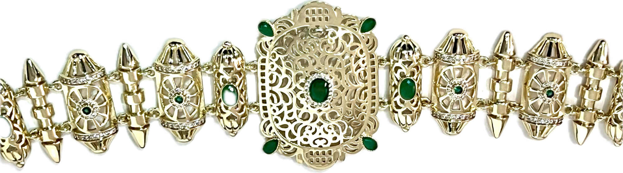 Green Gold Metallic Belt