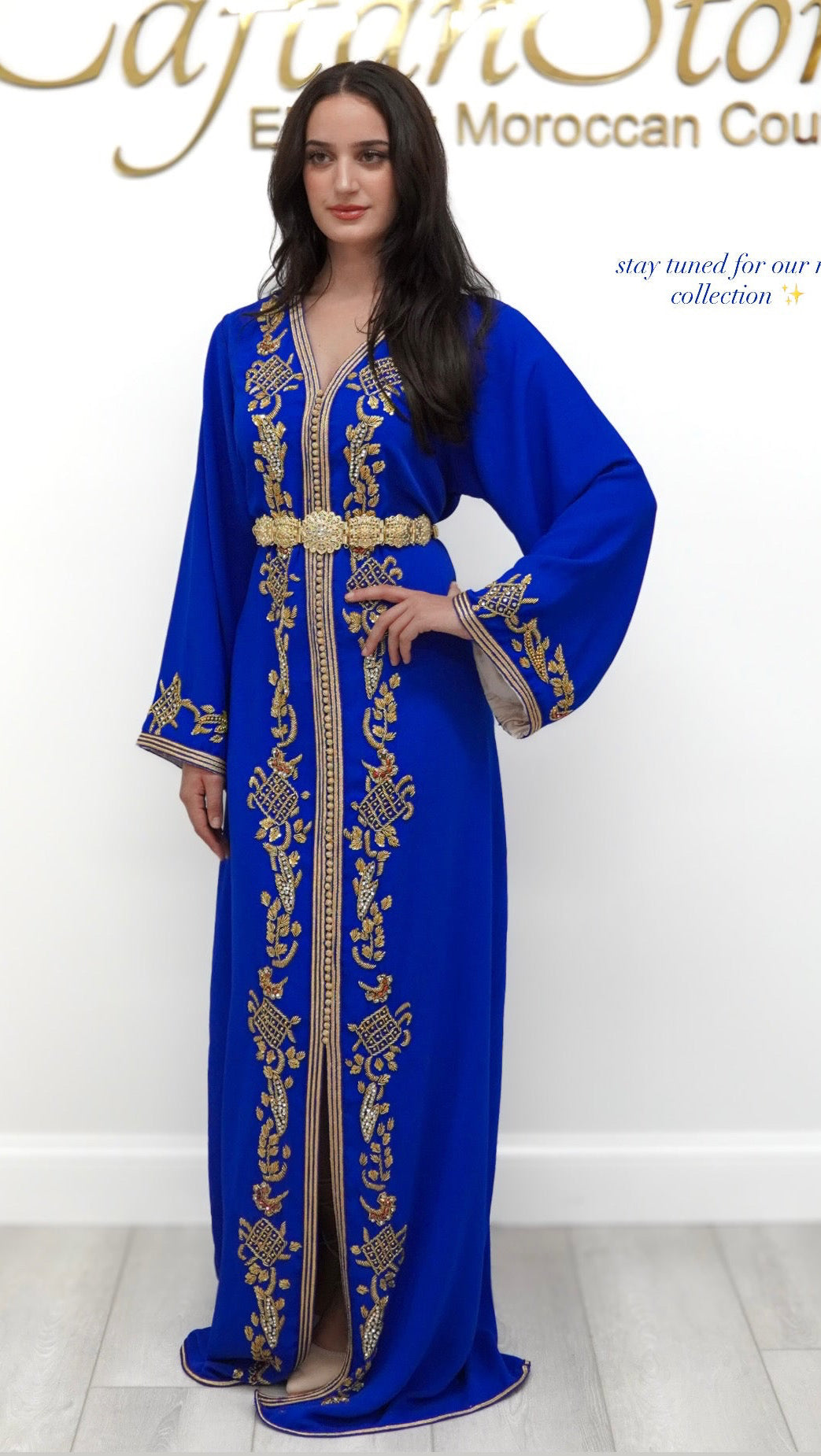 Royal Blue Caftan - Handcrafted for Special Occasions