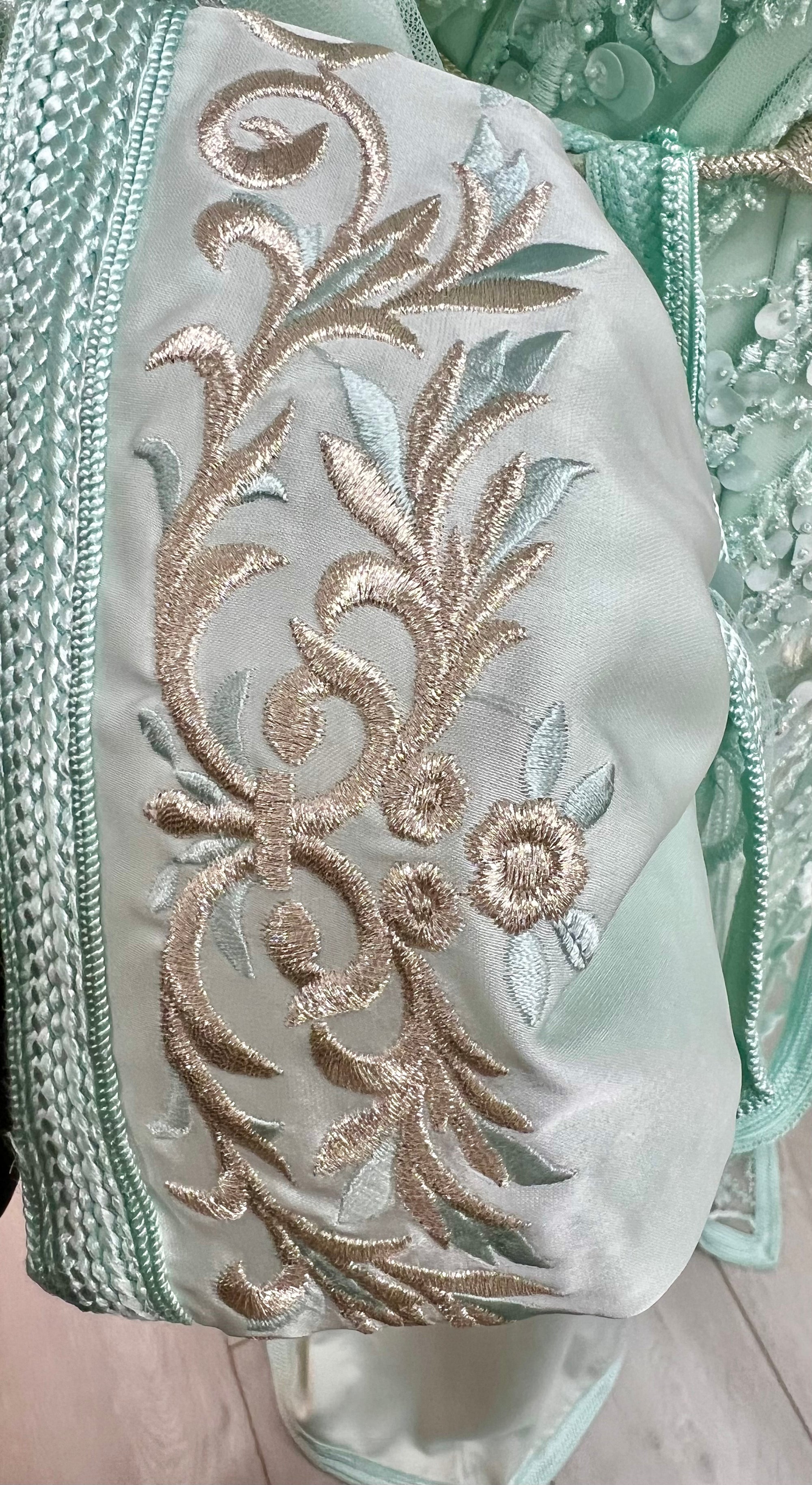 Mint Elegance – Handmade 2-Piece Tulle & Silk Drape
