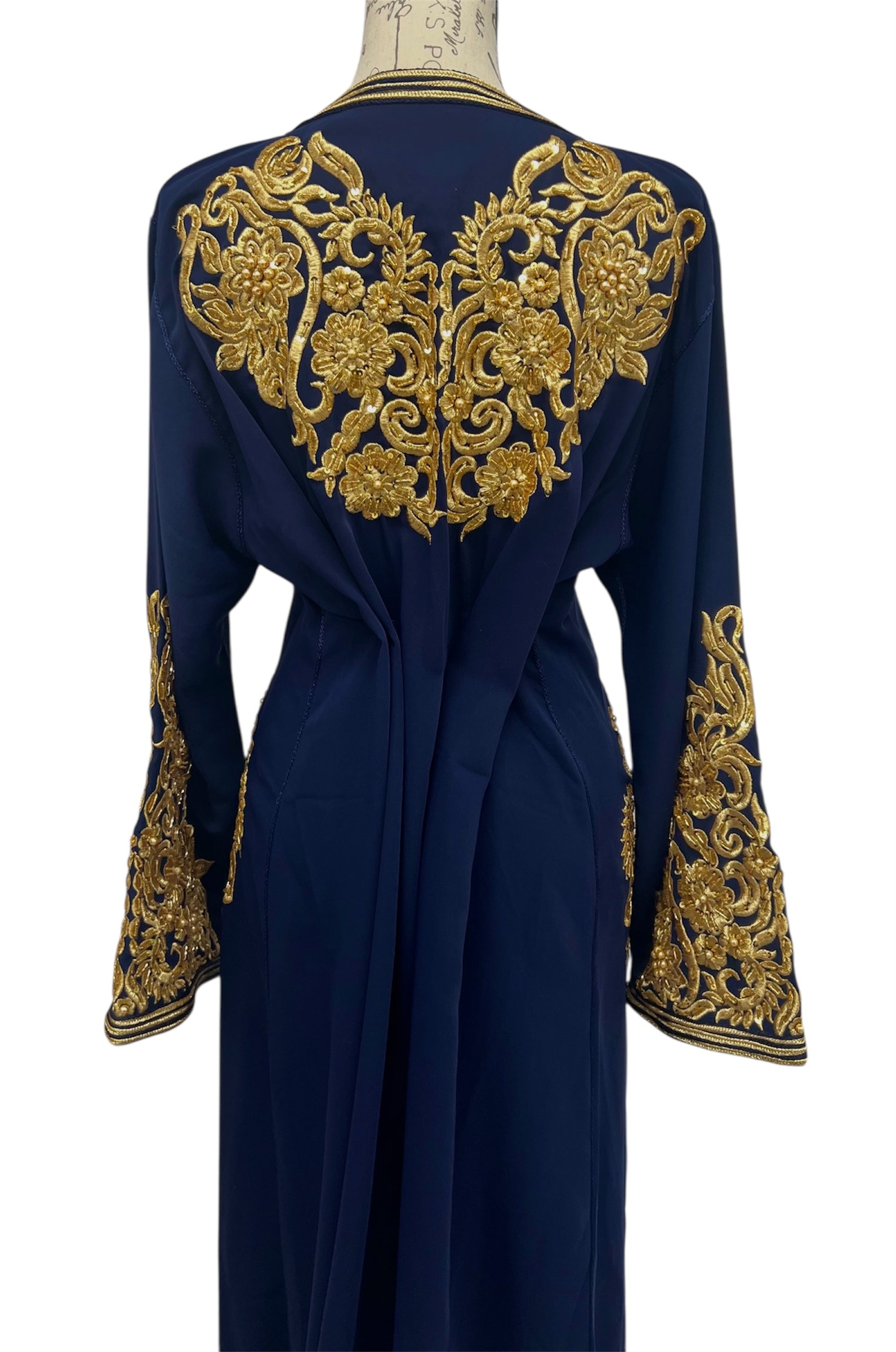 Simply Regal Navy Beaded Caftan