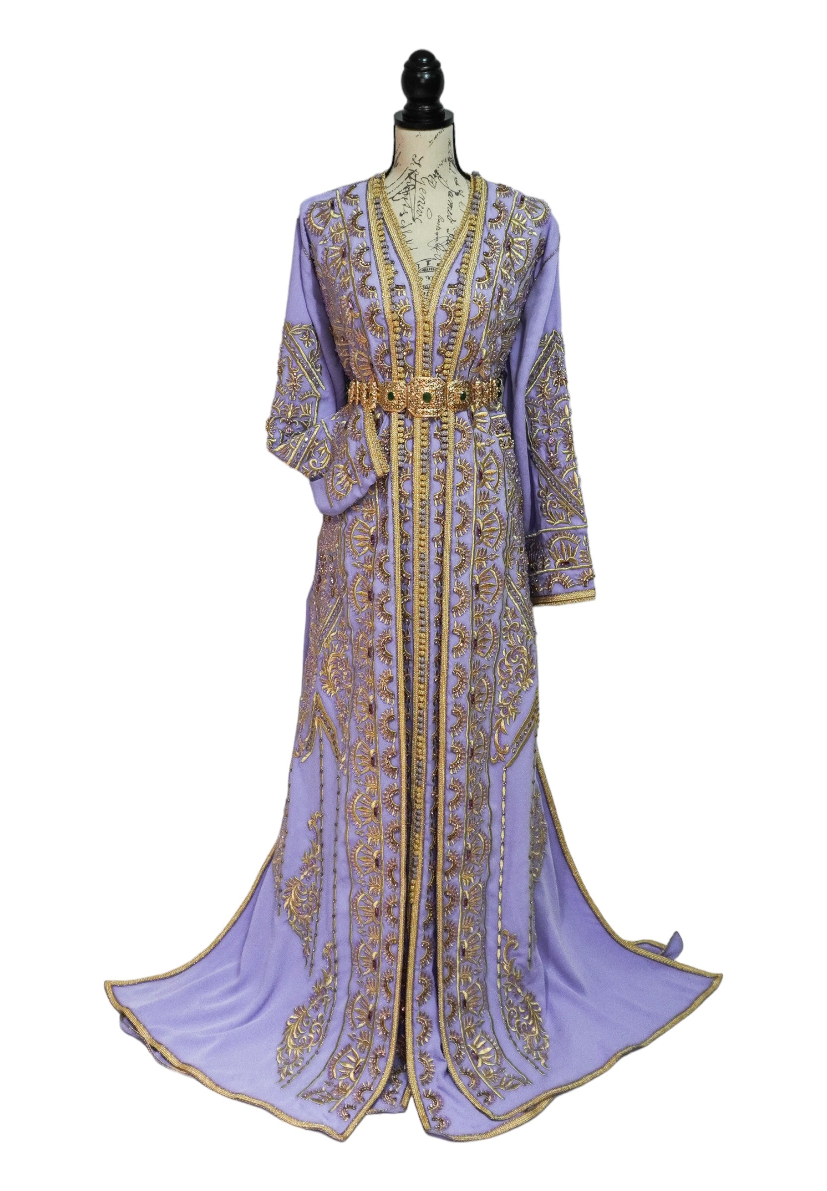 Lavender Embroidered Caftan
