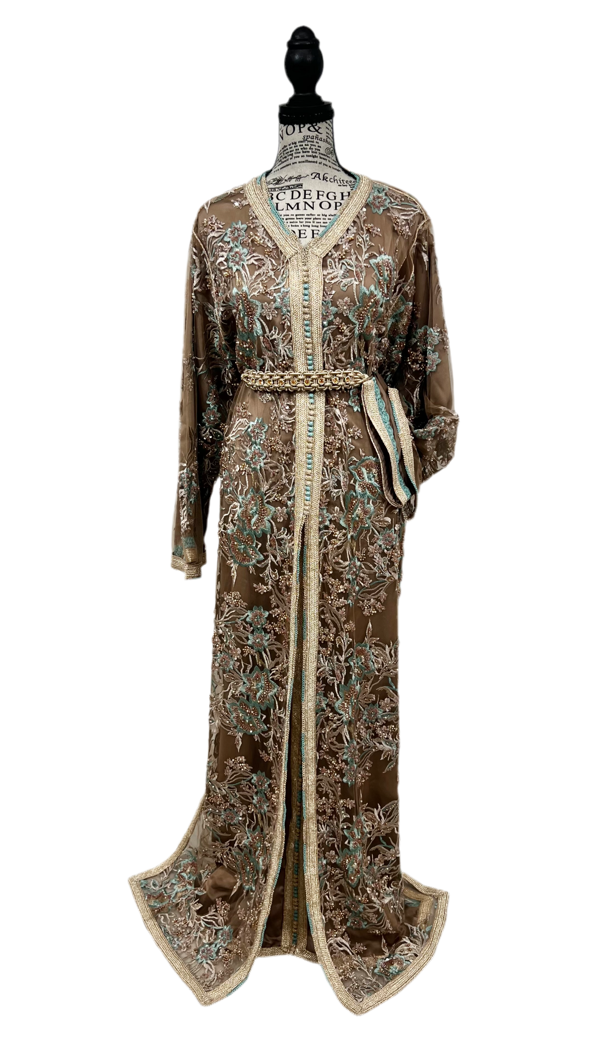 Two Looks in One – Café Latté Blossom Caftan Set