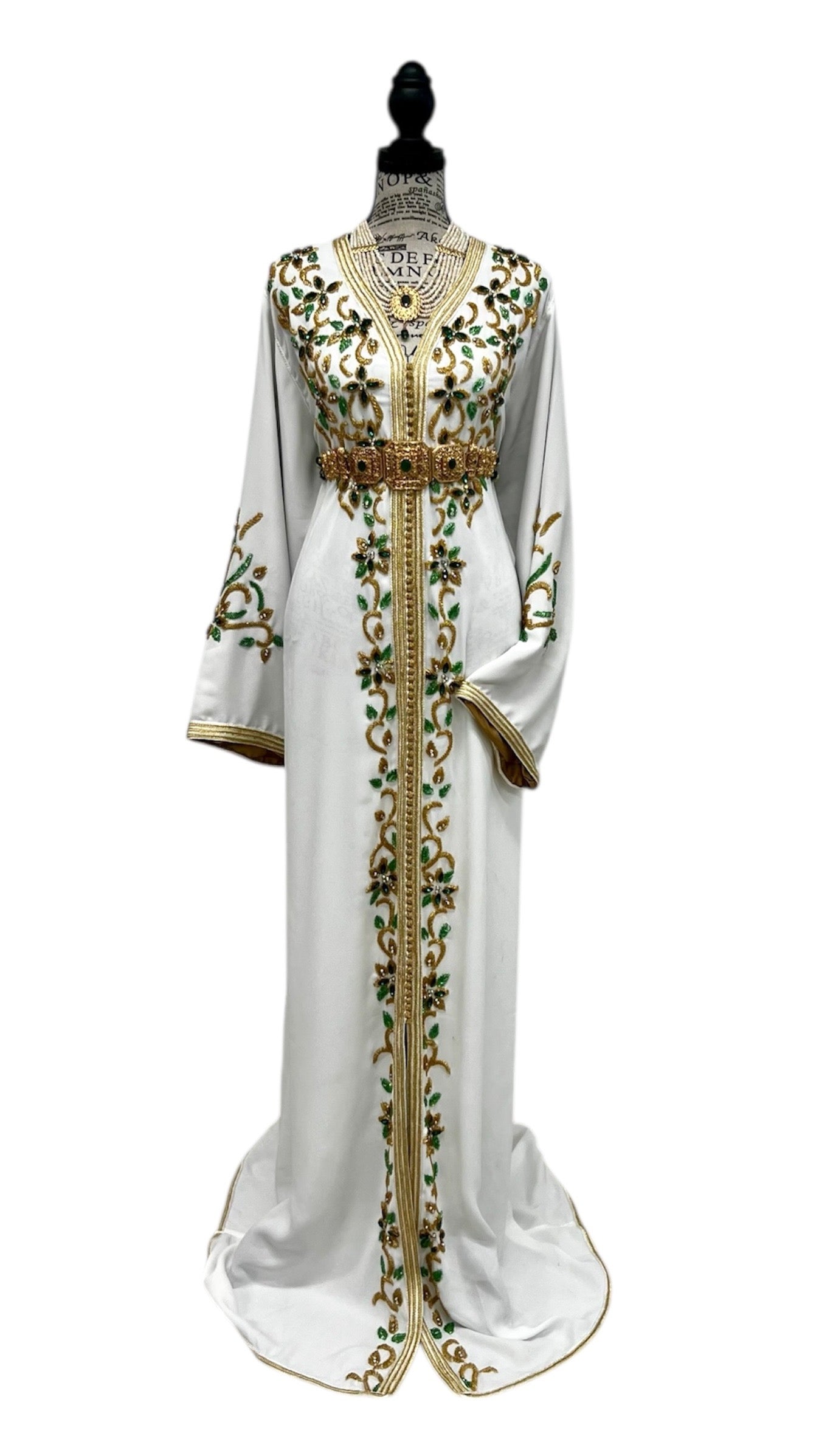 Emerald Grace Caftan – Bridal Elegance & Guest Glamour