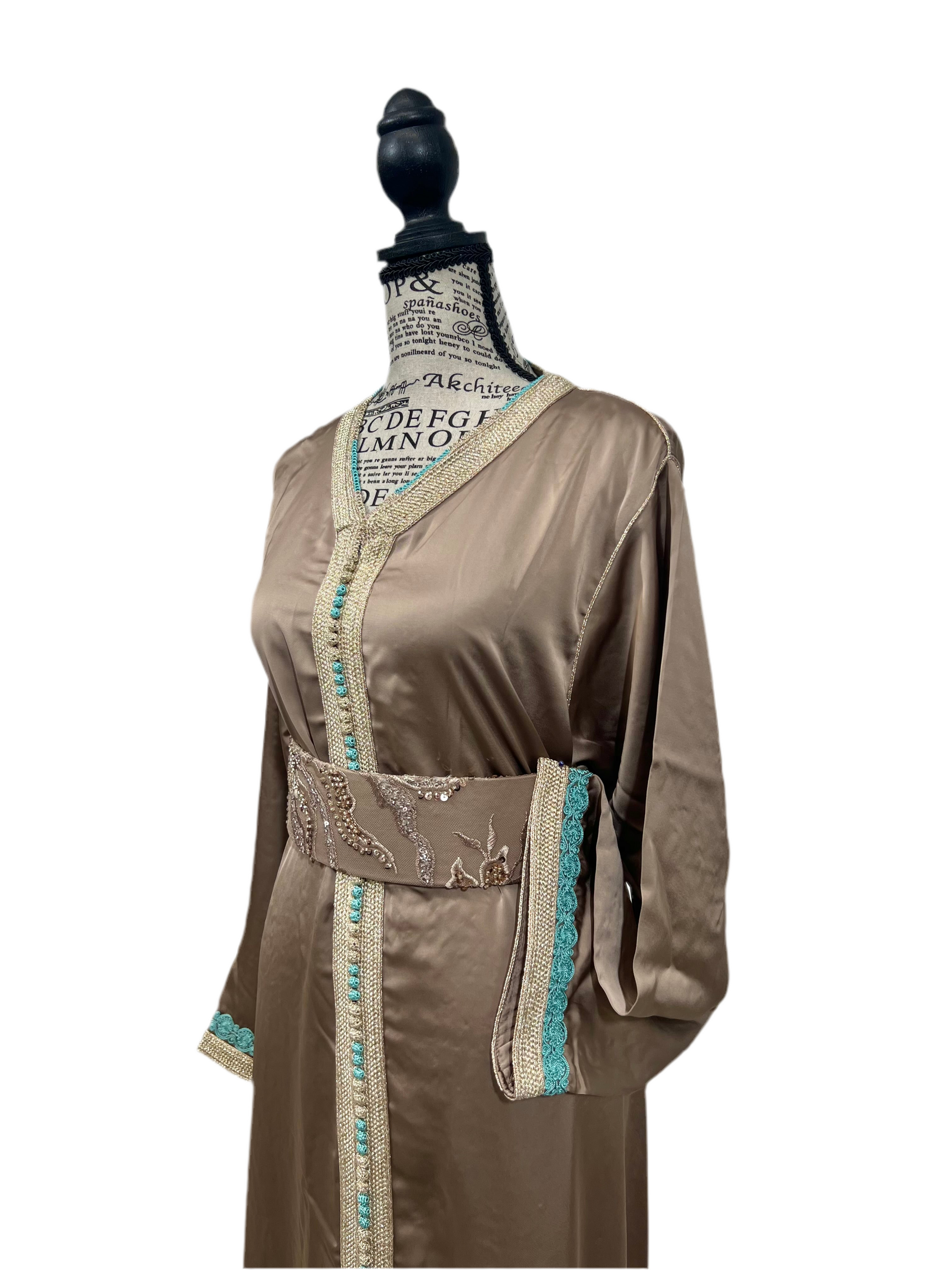 Two Looks in One – Café Latté Blossom Caftan Set