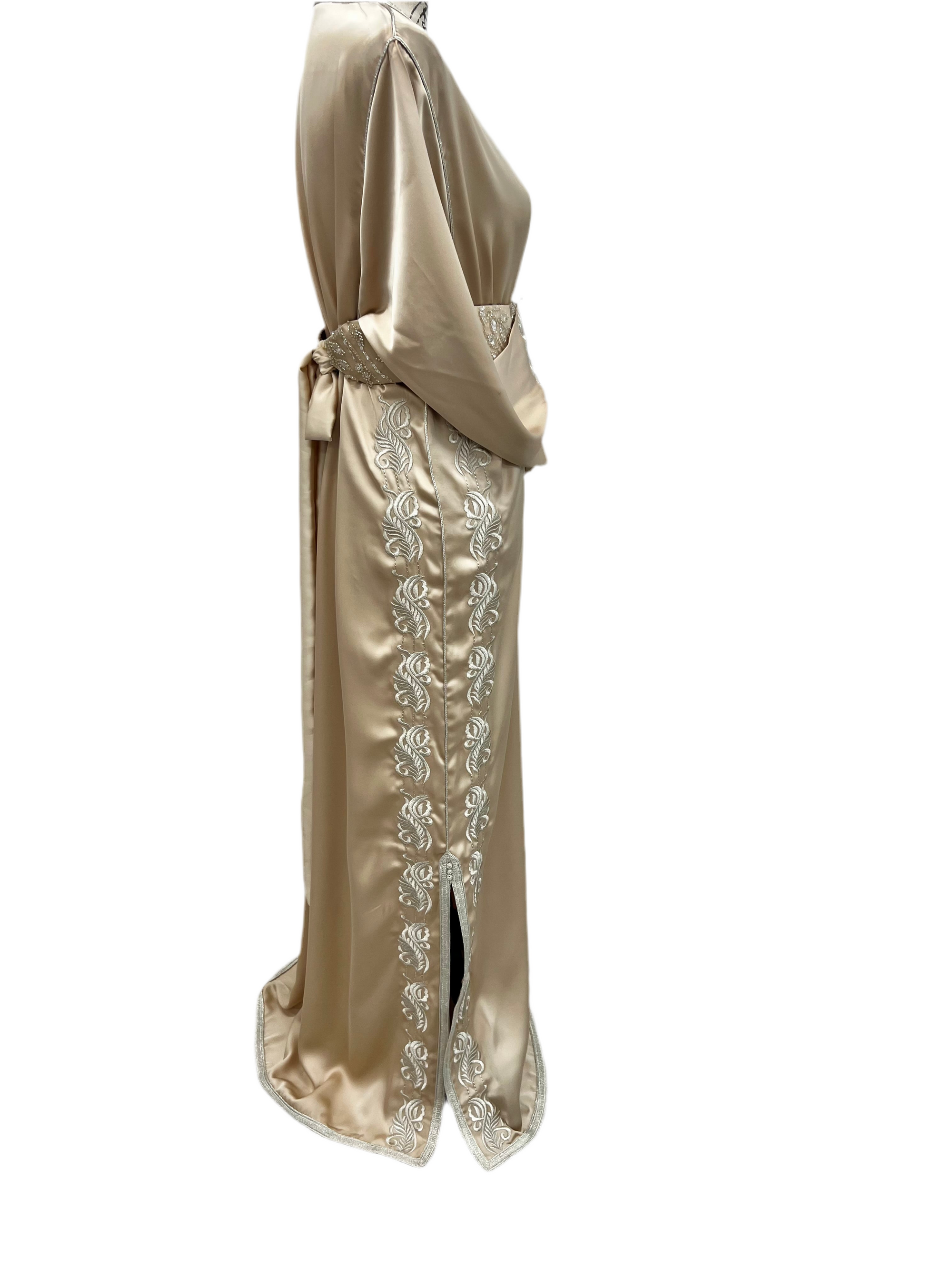 Two Looks in One- Silver & Cream Tulle Caftan