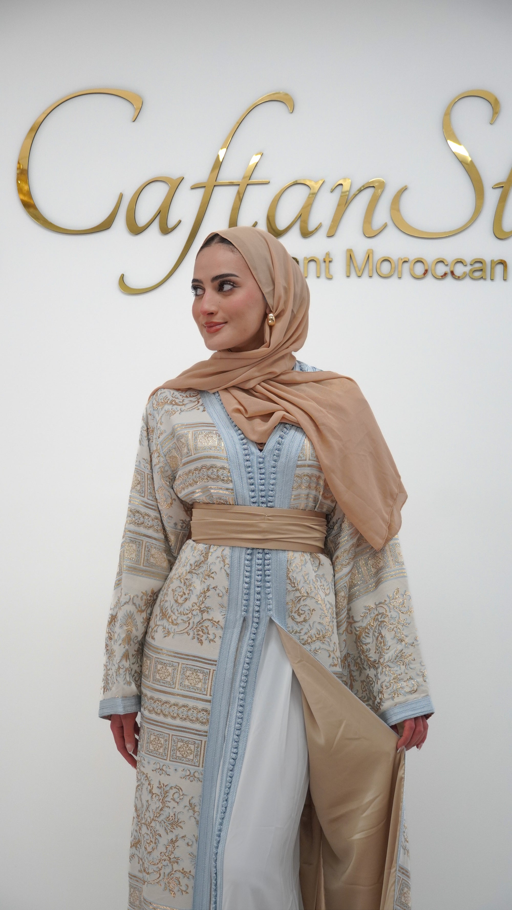 Satin-Lined Silk Brocade Caftan