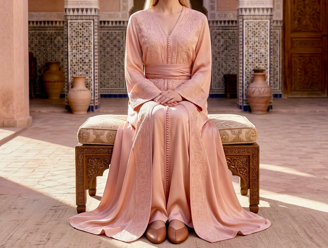 Blush Two-Piece Takchita in Organza