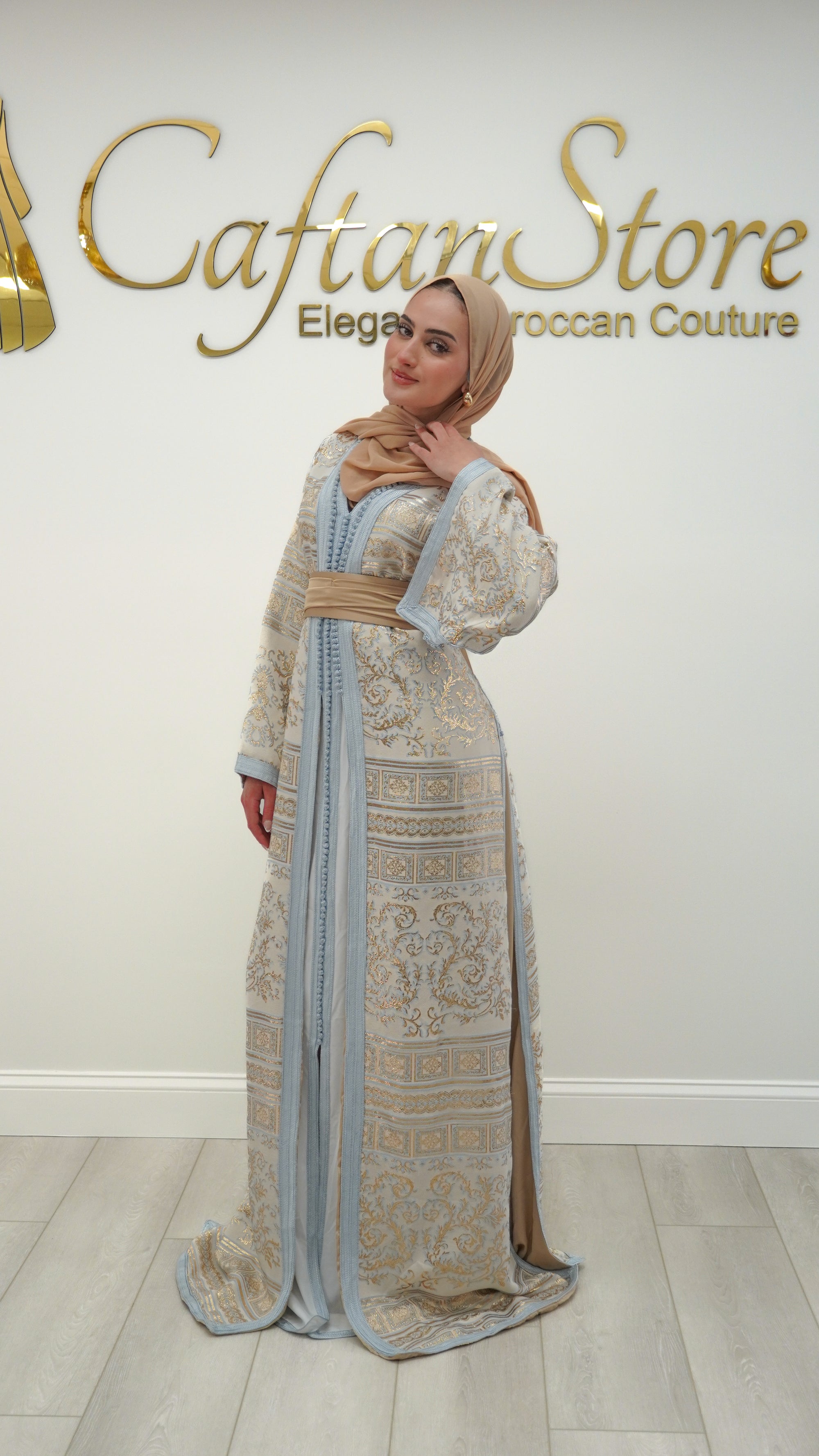 Satin-Lined Silk Brocade Caftan