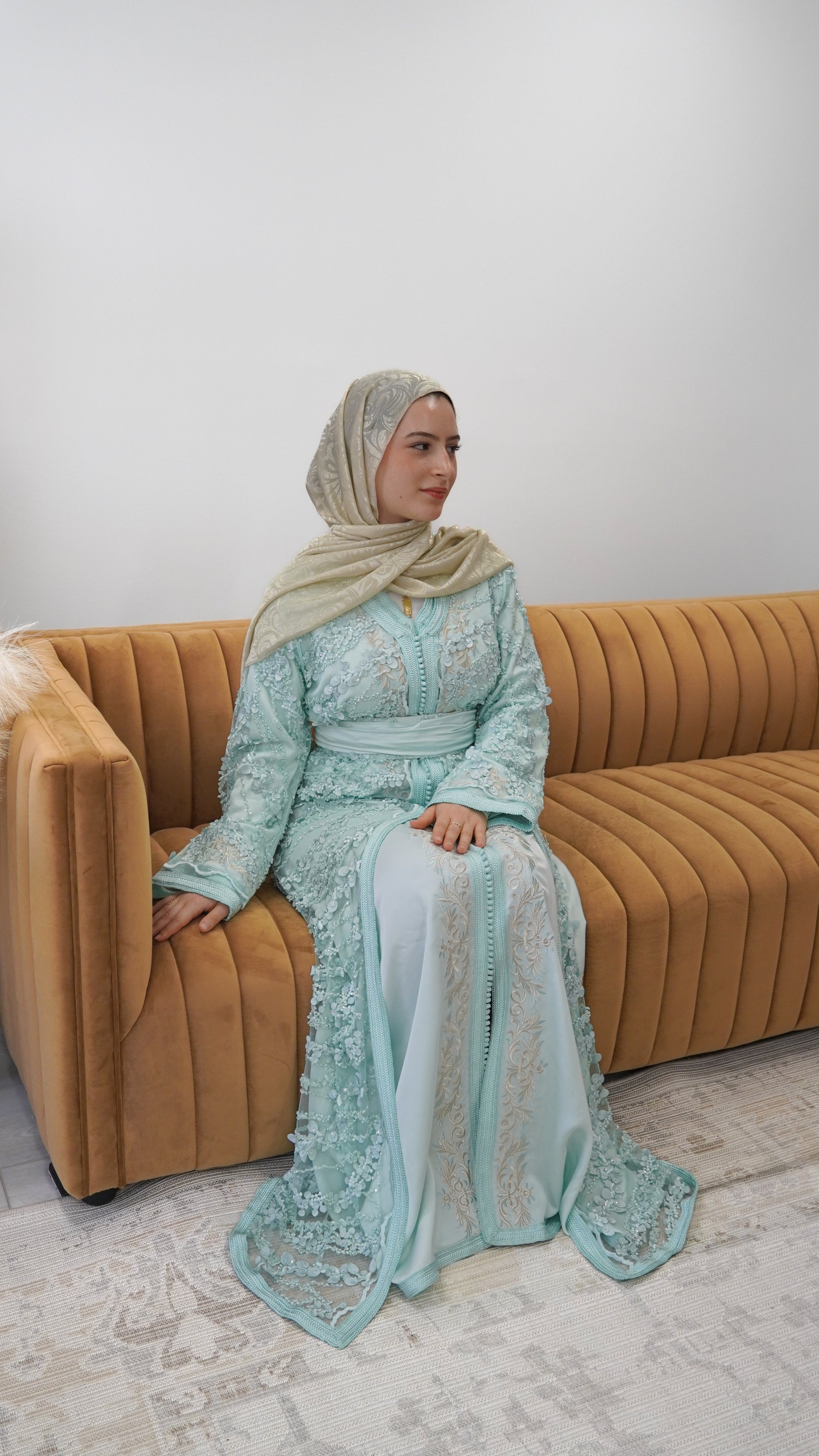 Mint Elegance – Handmade 2-Piece Tulle & Silk Drape