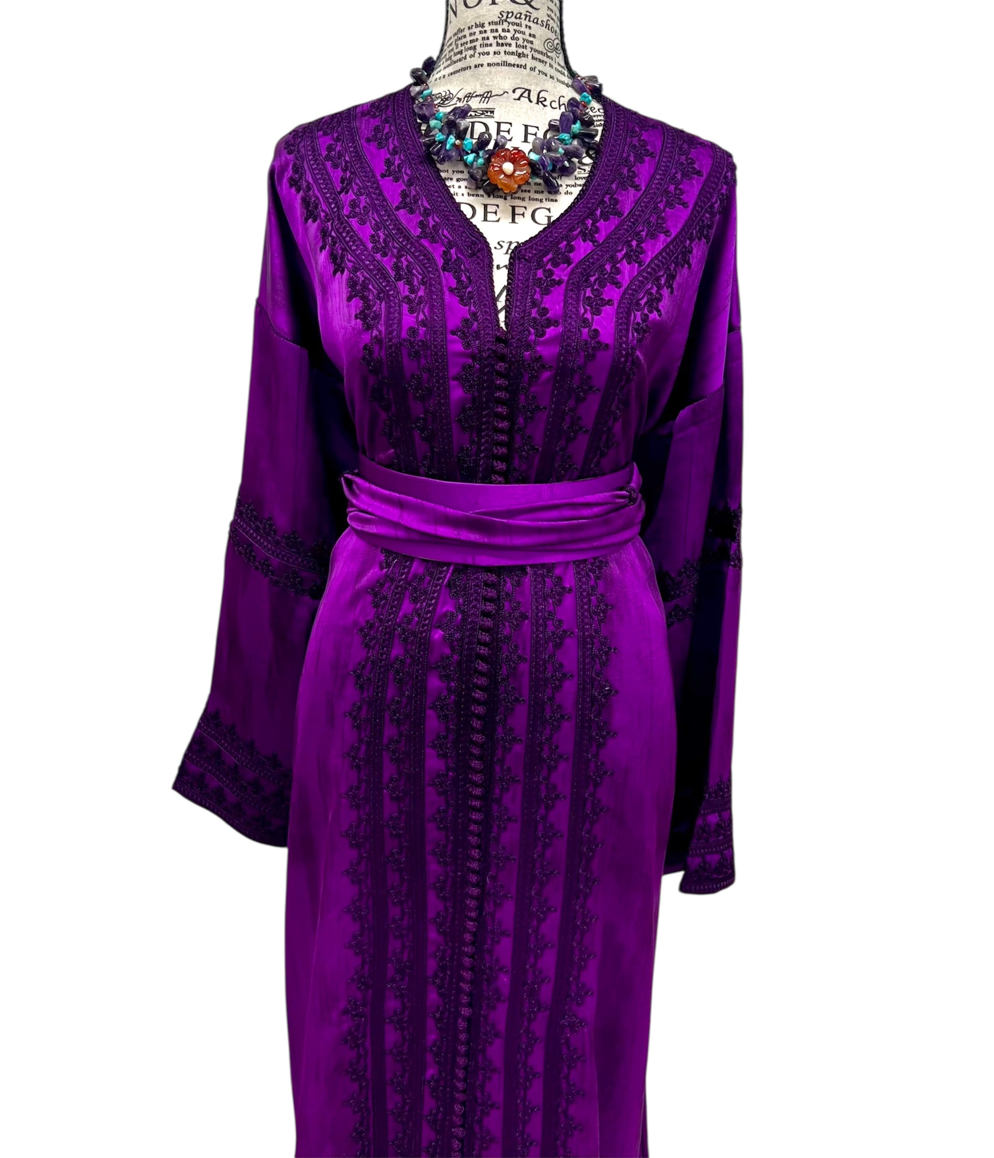 Royal Amethyst Drap de Soie Caftan