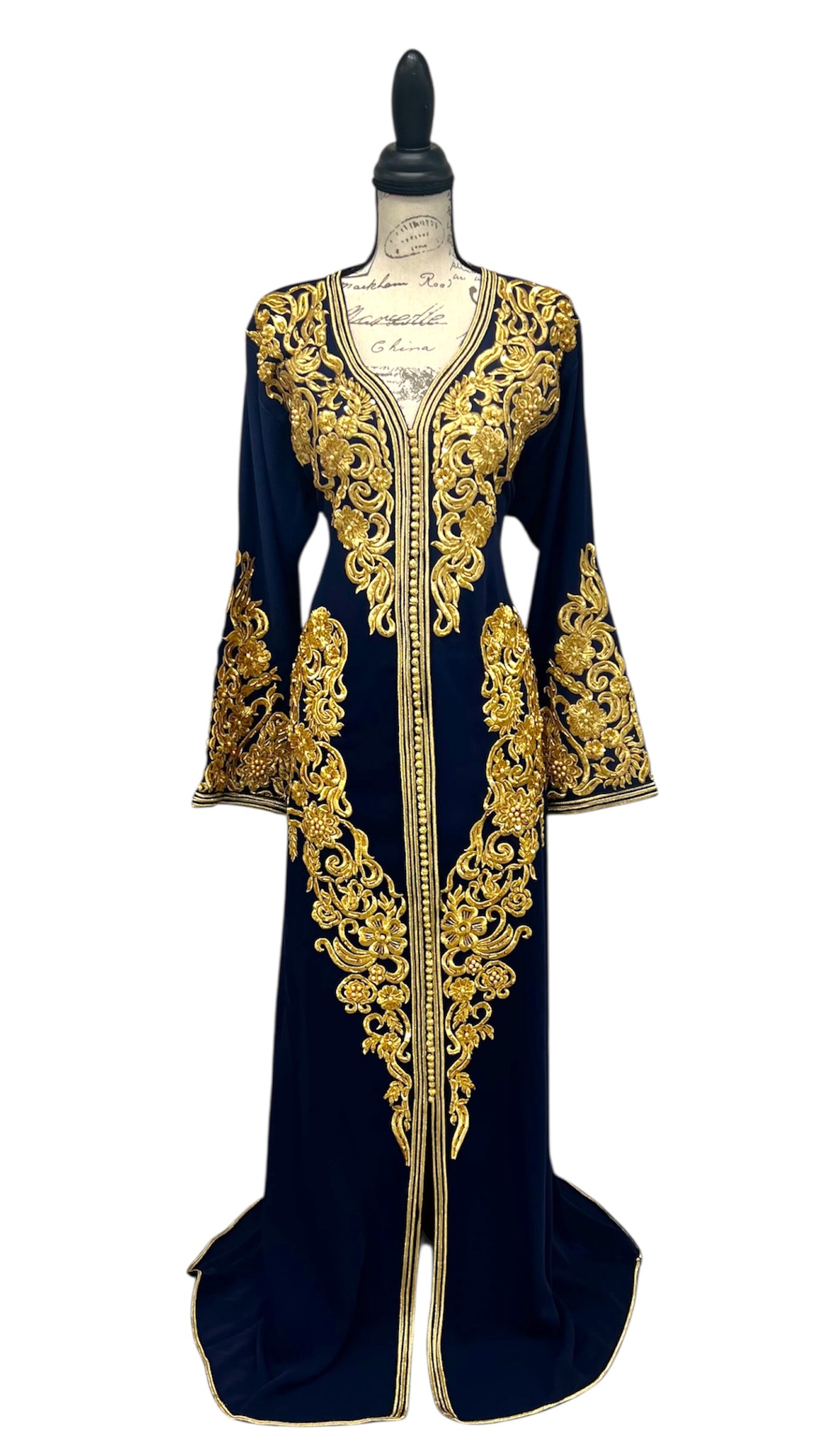 Simply Regal Navy Beaded Caftan