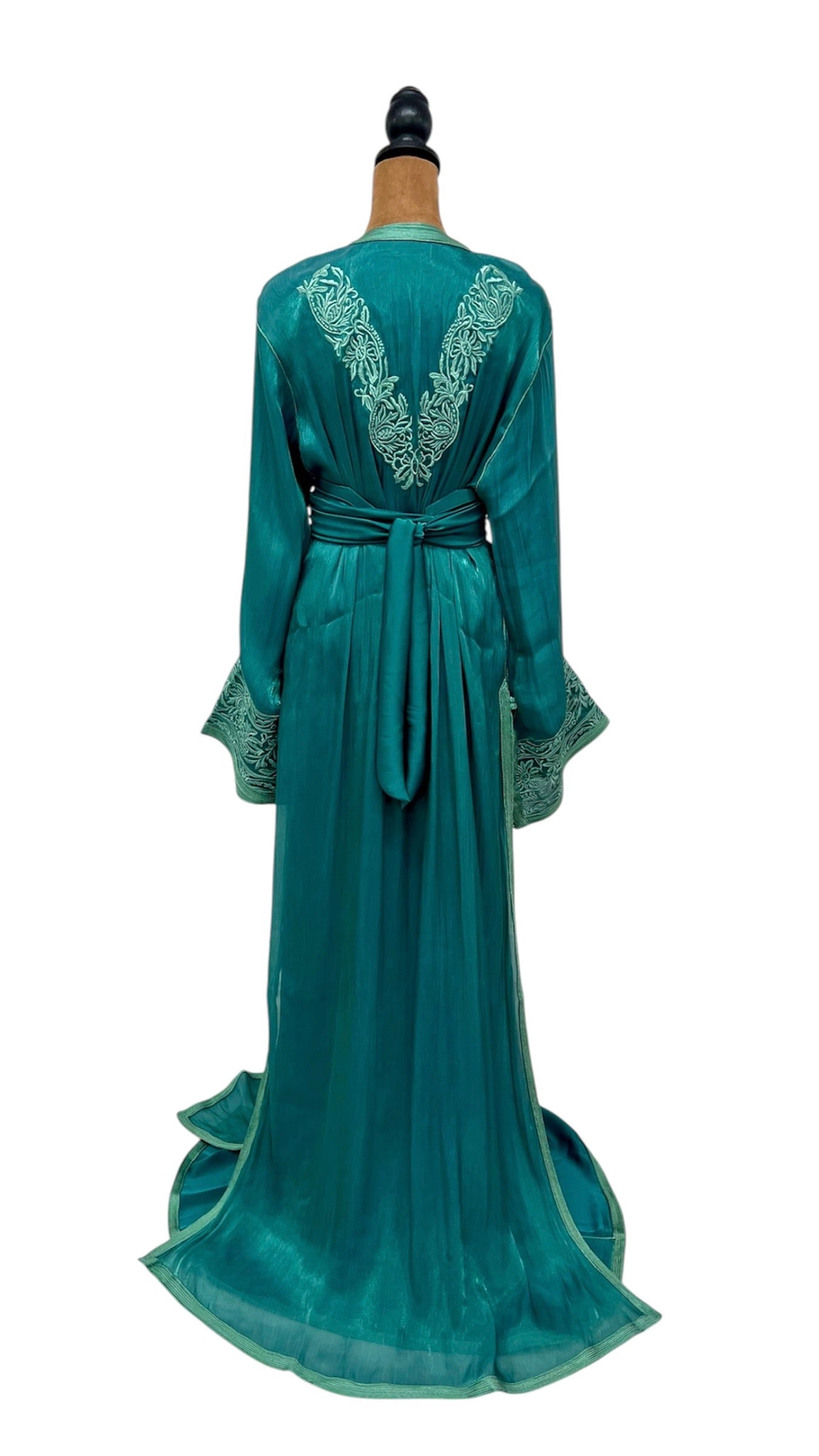 Sage Green Takchita in Organza