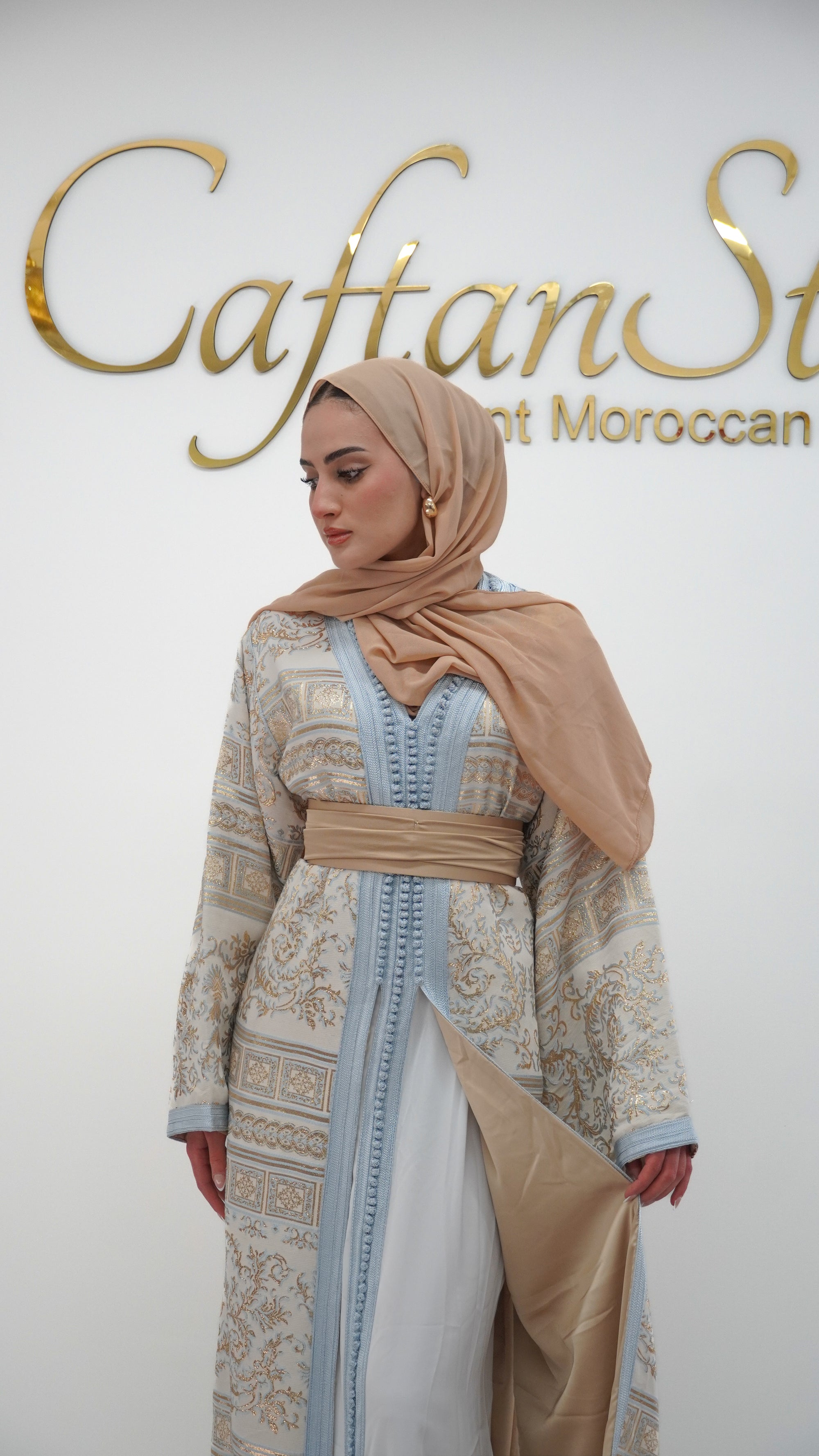 Satin-Lined Silk Brocade Caftan