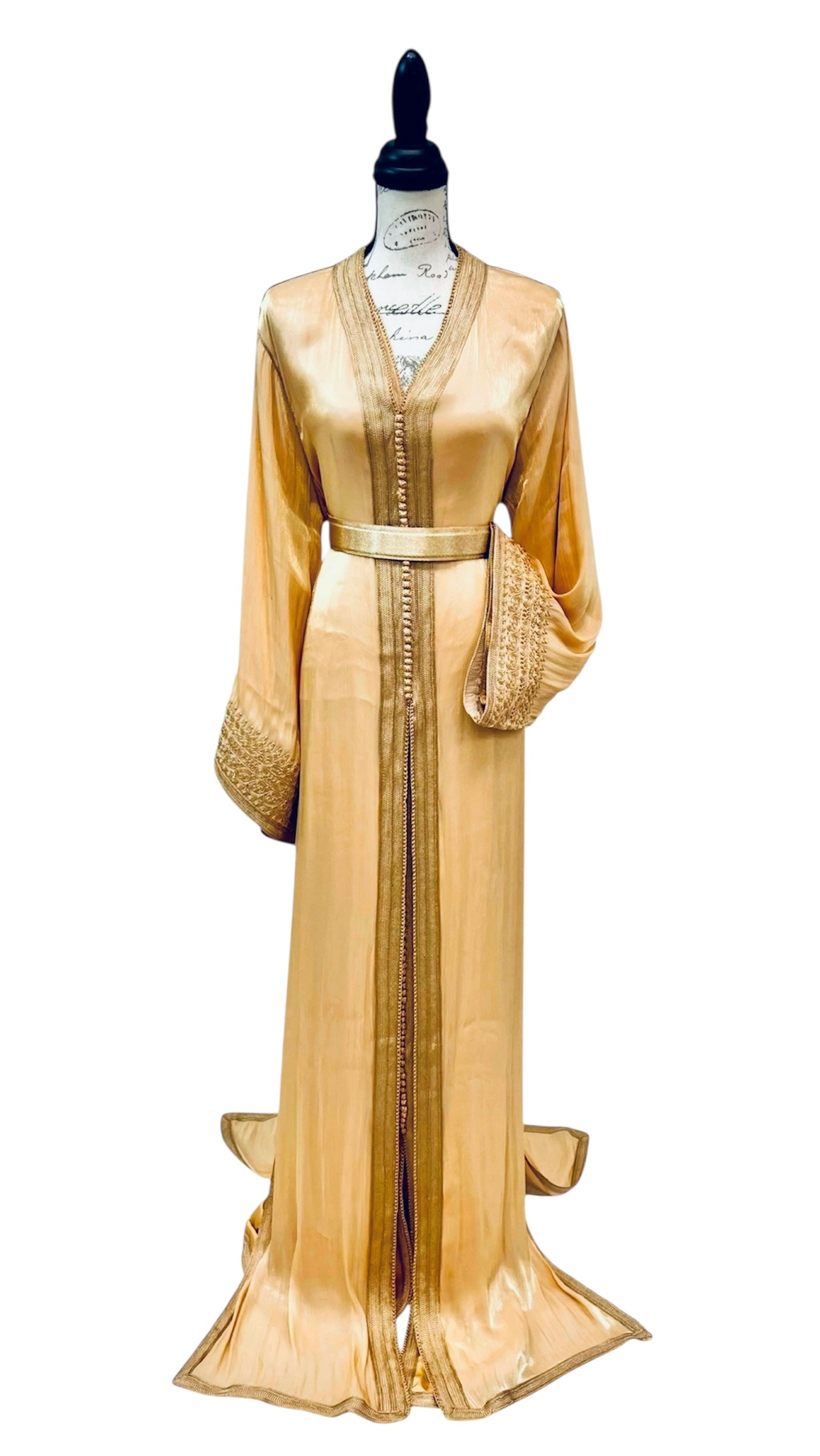 Gold Two-Piece Takchita in Organza