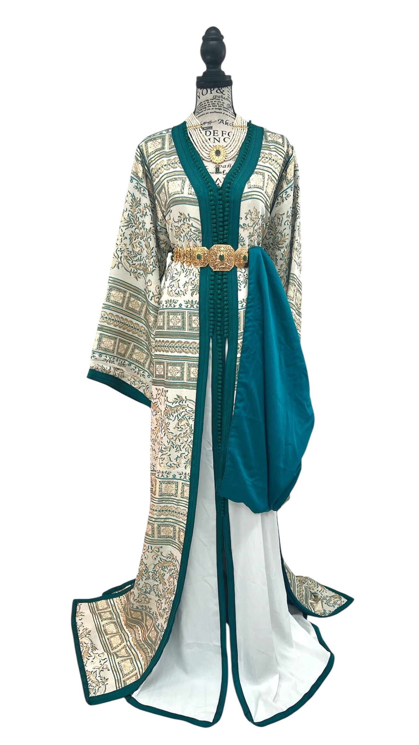 Satin-Lined Silk Brocade Caftan