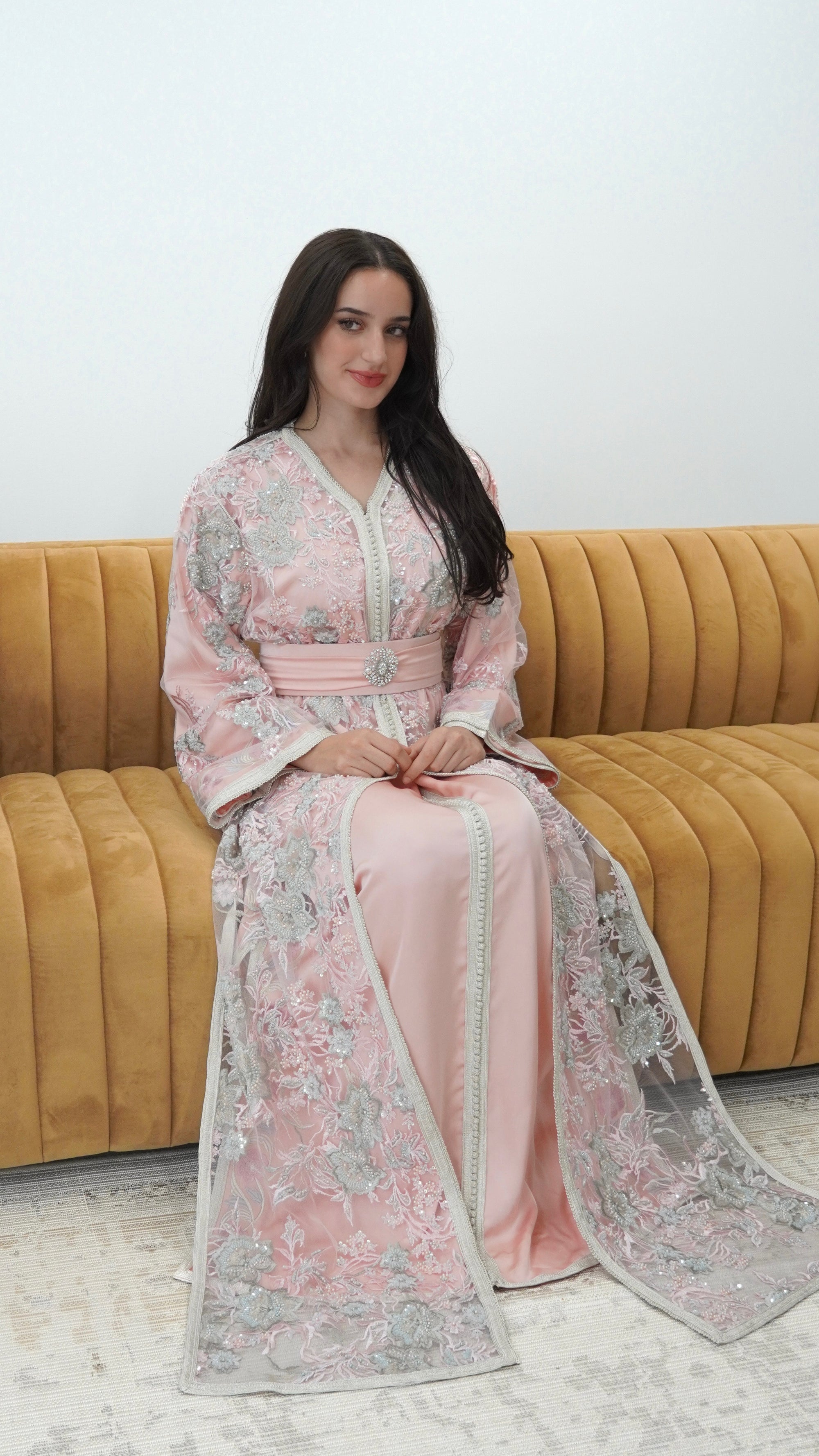 Two Looks in One- Pink
 Tulle Caftan