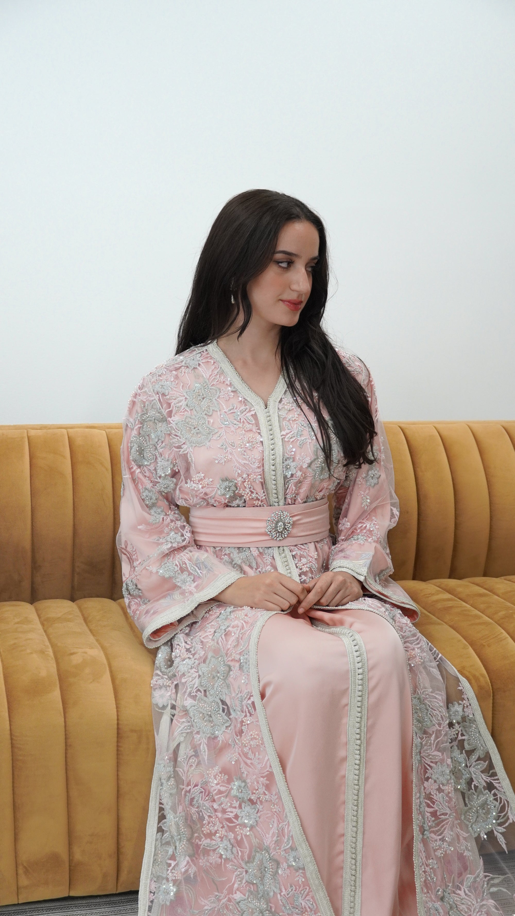 Two Looks in One- Pink
 Tulle Caftan