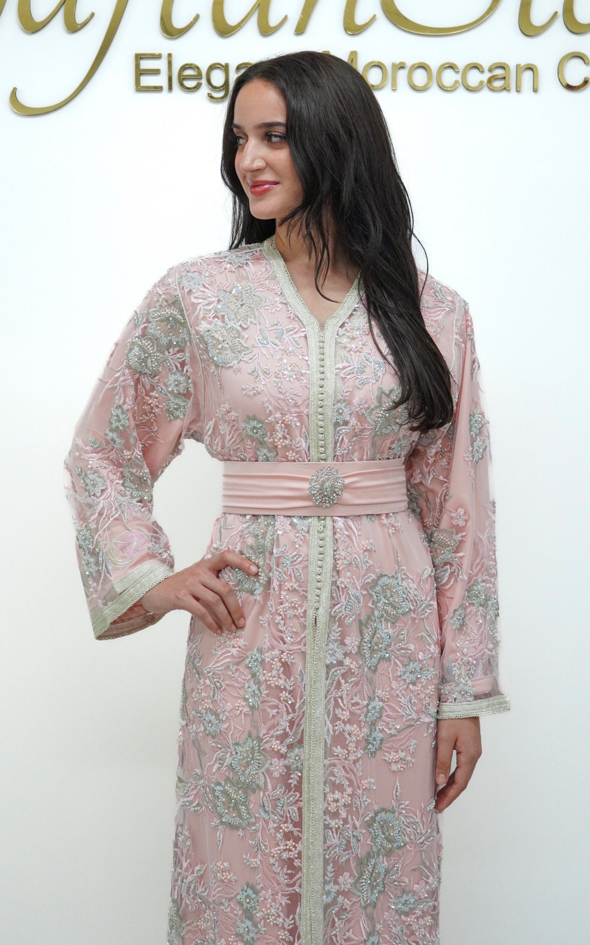 Two Looks in One- Pink
 Tulle Caftan