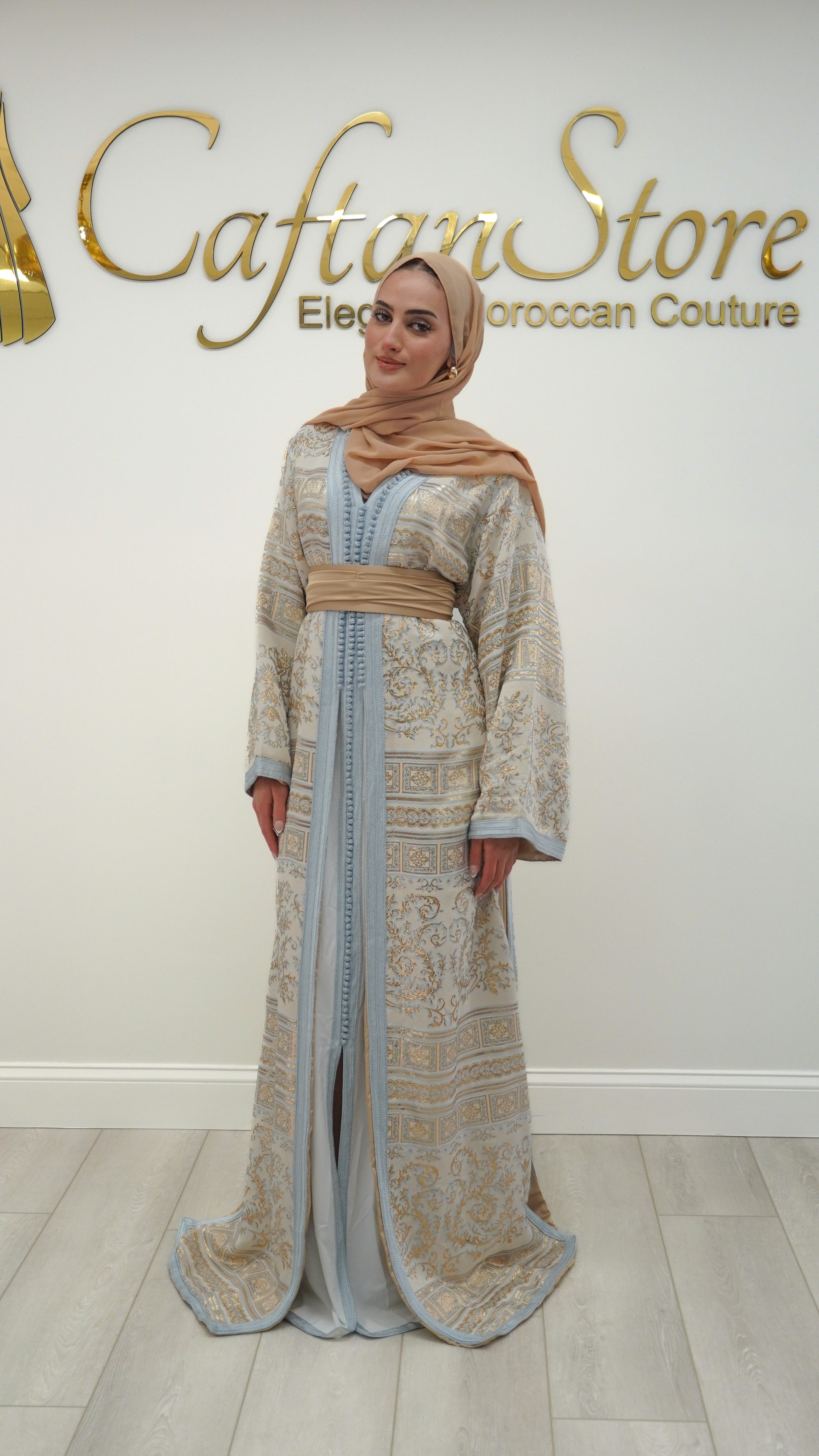 Satin-Lined Silk Brocade Caftan