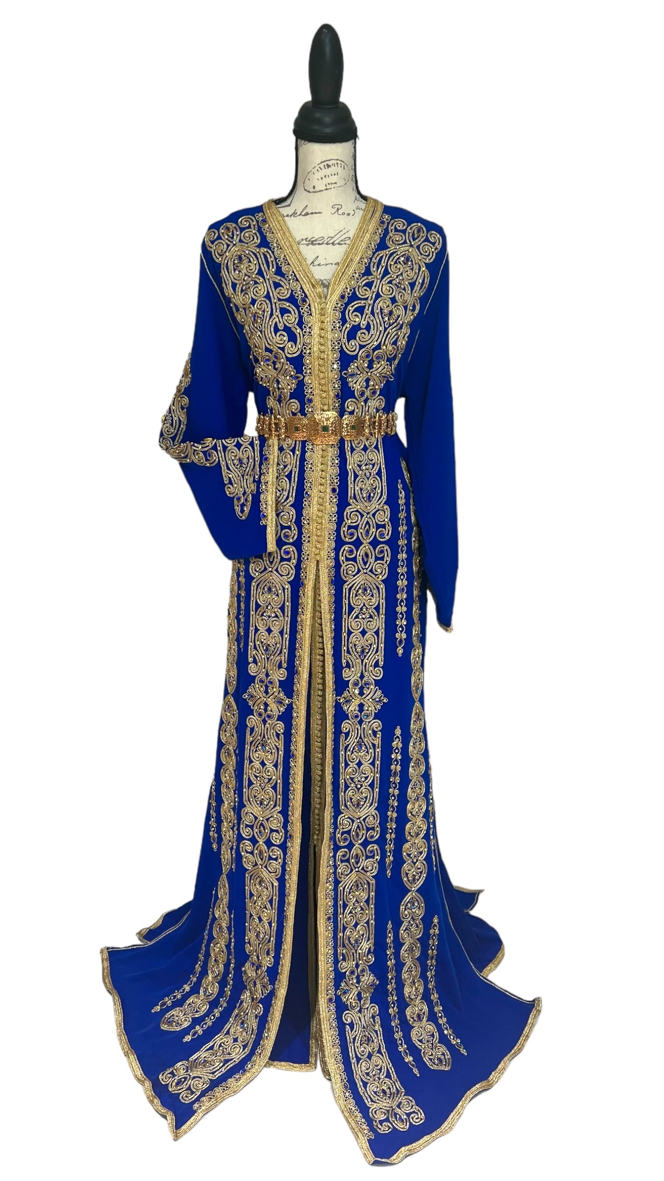 Caftan Dress Bleu Roi Caftan Caftan Velour Robe Caftan Bleu Roi
