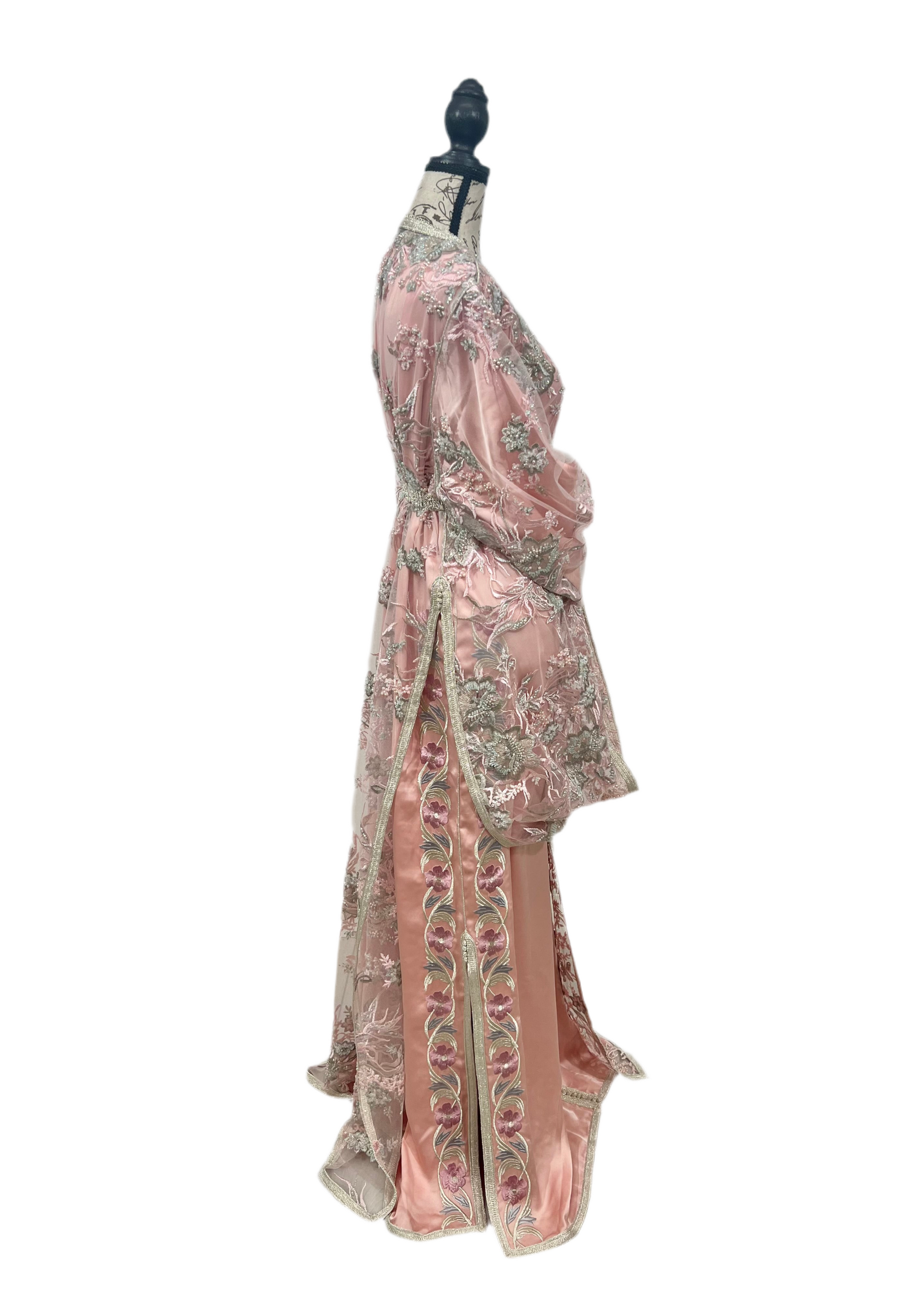 Two Looks in One- Pink
 Tulle Caftan