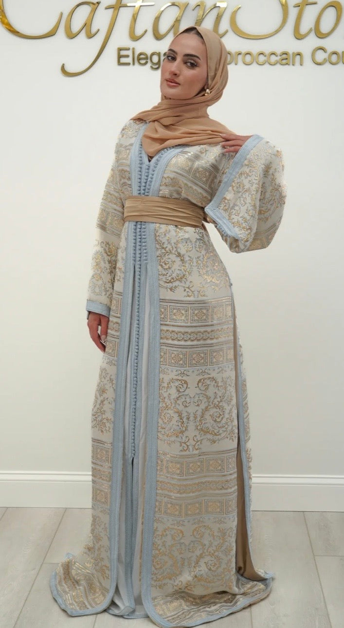 Satin-Lined Silk Brocade Caftan