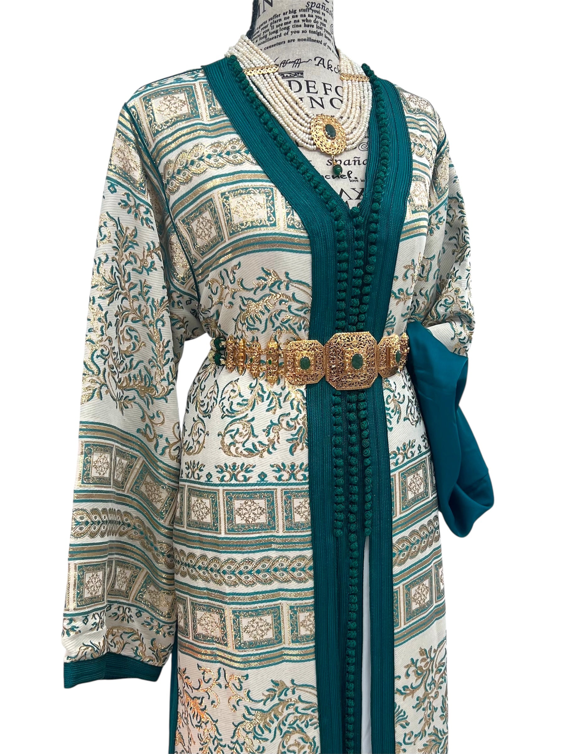 Satin-Lined Silk Brocade Caftan
