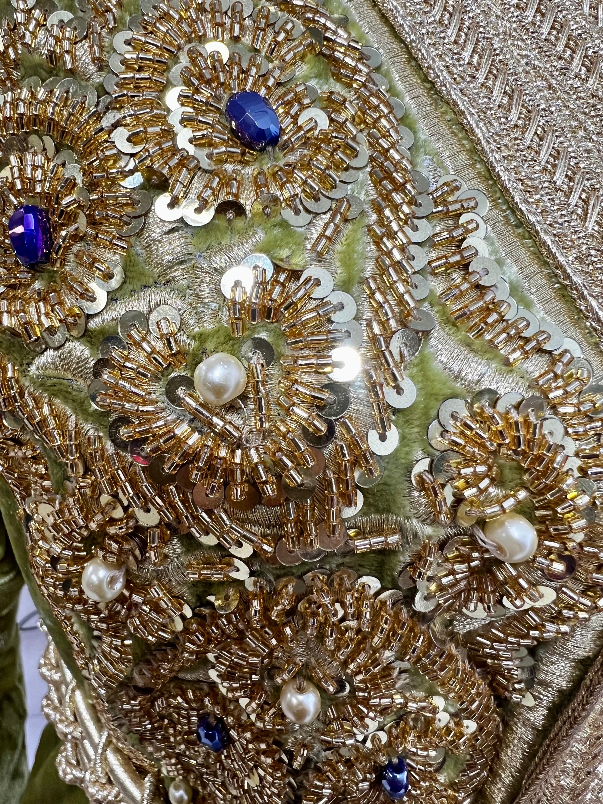 Lime Green Royal Bloom Bridal Caftan