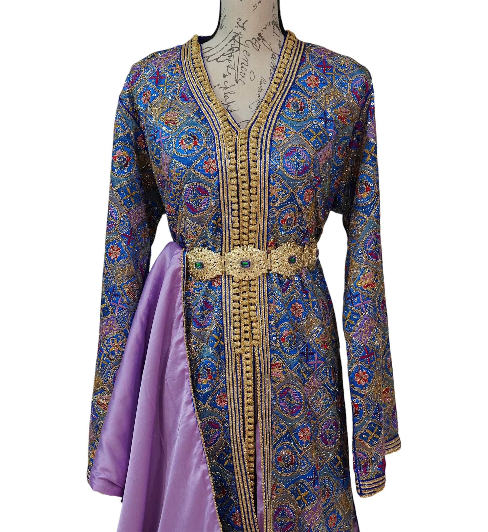 Paisley Royal Blue Caftan
