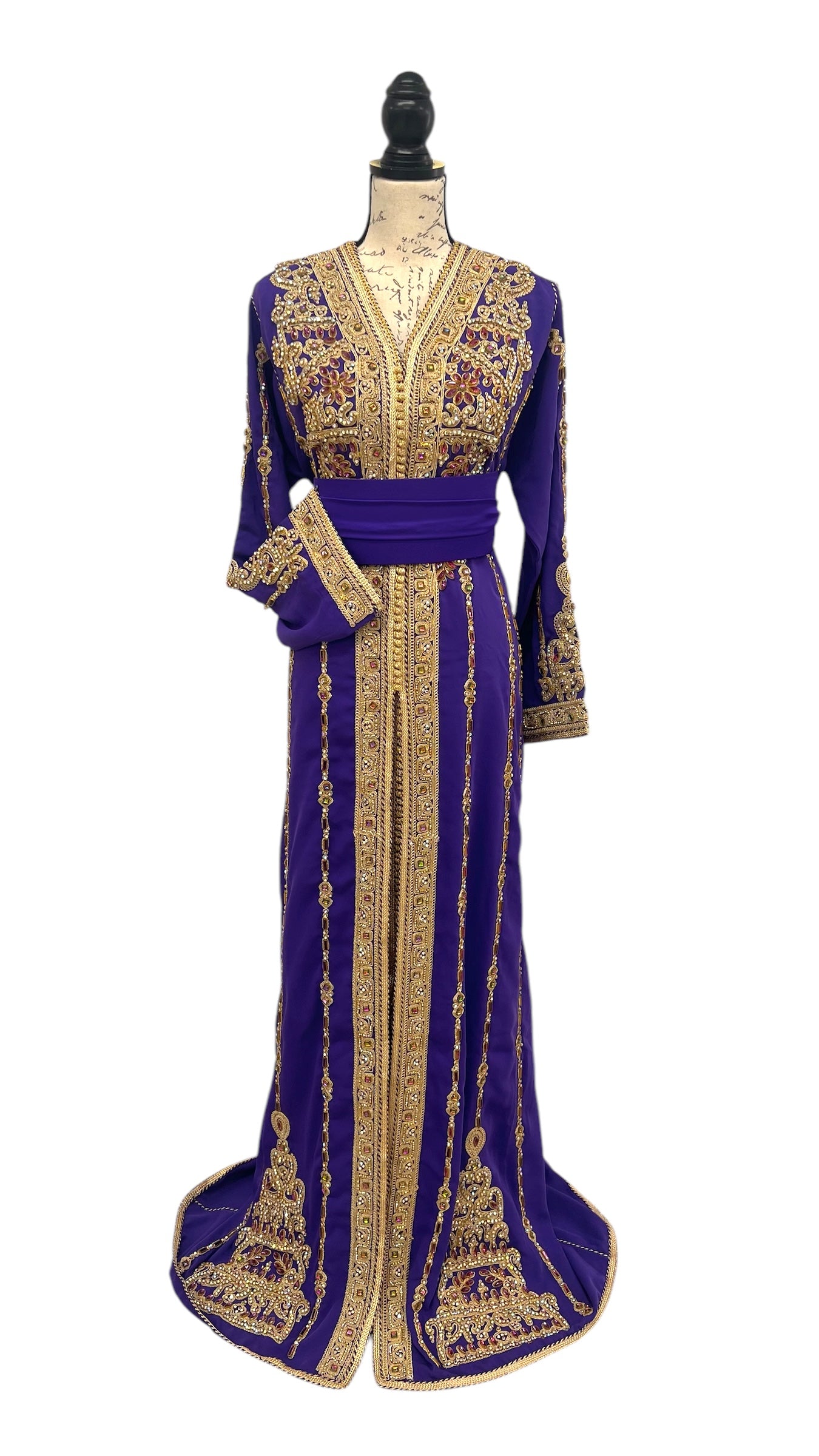 Regal Purple Embroidered Takchita